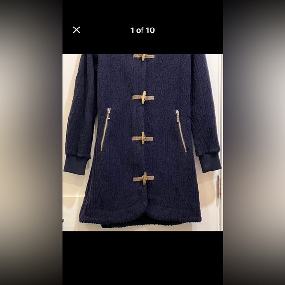 Women’s medium wool jacket Bergan’s of Norway wool coat - dark blue - Picture 4 of 16